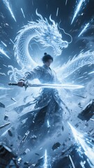 Chinese style martial arts illustration