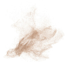 3D rendering of scattered sand granules or dirt on transparent background  © sasongkoo6