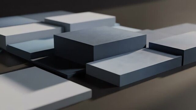 Abstract staggered grey blocks background