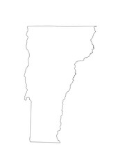 Vermont Congressional Districts Map 119th Congress Vector Illustration USA House of Representatives Electoral Boundaries 2026 Voting Precincts Government Data Vis Black White Outline Transparent Carto