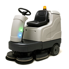 Autonomous floor cleaning robot for commercial and industrial spaces isolated on white background