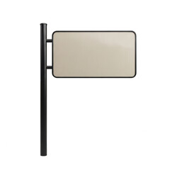 Obraz premium A simple illustration of a blank sign on a pole. isolated on transparent background