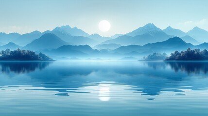 Landscape Peaceful Nature Mountains Lake Scenery