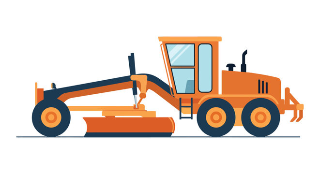 Motor grader heavy machine used for road construction