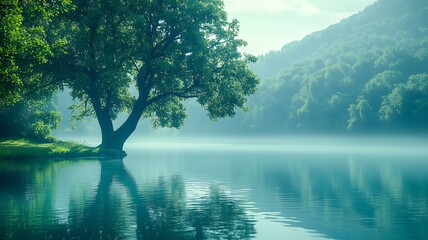 Landscape Peaceful Nature Mountains Lake Scenery