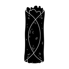 Minimalist Silhouette of a Wooden Whiskey Barrel - Black Vector Shape on White Background for Alcohol Aging and Brewery Cask