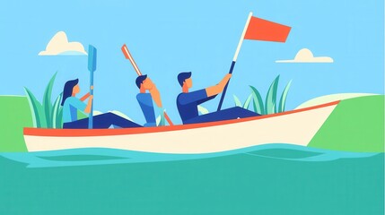 Teamwork in a Rowboat