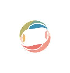 Abstract geometric design with colorful overlapping shapes on black