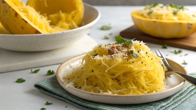Gourmet Spaghetti Squash with Parmesan