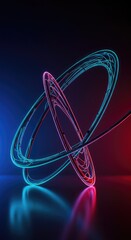 Abstract visualization of feedback loops and isolation, where signals reflect inward creating a repeating, closed communication system ,filter bubble ,closed ,focusing