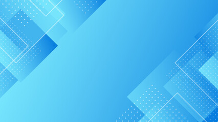 ビジネス、テクノロジー系の幾何学グラデーションのフレーム背景 水色	
