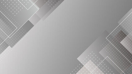 ビジネス、テクノロジー系の幾何学グラデーションのフレーム背景 シルバー グレー