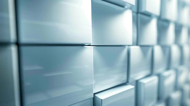 Minimal metallic wall panels with modern industrial texture