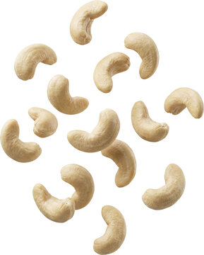 Cashew Nuts Falling Scattered PNG