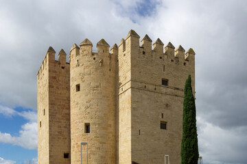 Naklejka premium Calahorra Tower in Cordoba Spain Historic Medieval Fortress and Museum of Three Cultures