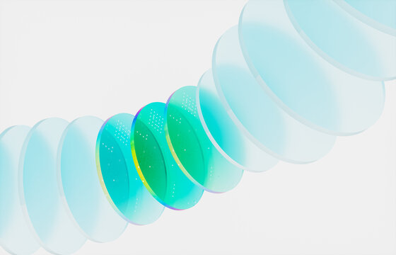 Abstract technology background for business and digital corporate design with gradient layer glass. 3d rendering