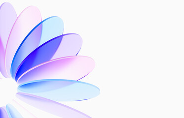 Abstract technology background for business and digital corporate design with gradient layer glass. 3d rendering