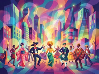 people dancing in the nightclub