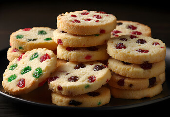 Christmas Butter Cookies with Fruit