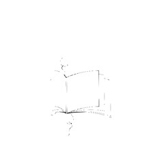 Obraz premium Elegant hand-drawn swirl line design element perfect for decorative accents, invitations, and classic graphic projects, offering a touch of artistic flourish