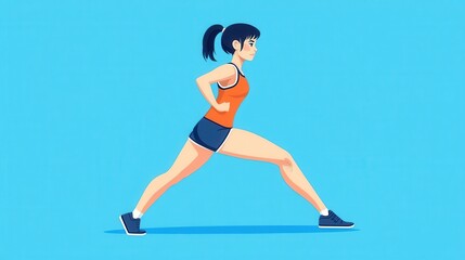 Woman stretching her legs