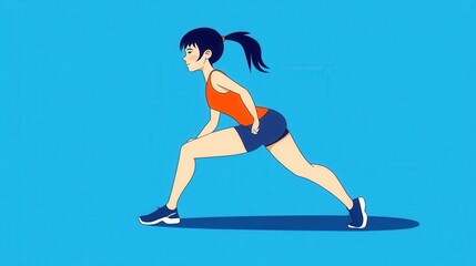 Woman stretching during workout