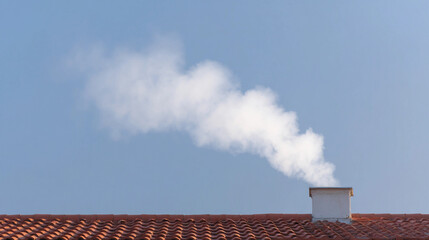chimney with smoke