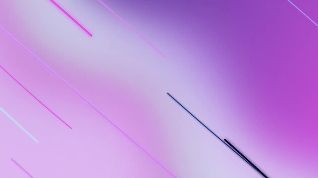 Abstract Neon Lines Moving in Soft Purple Pink Lighting