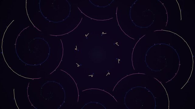 Circular Light Patterns Shining in Dark Space