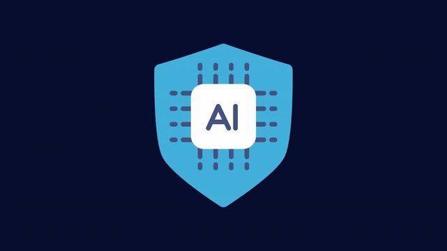 AI Ethics and Safety Icon, Vibrant Colored, Seamless Loop Animation, 4K Transparent Background