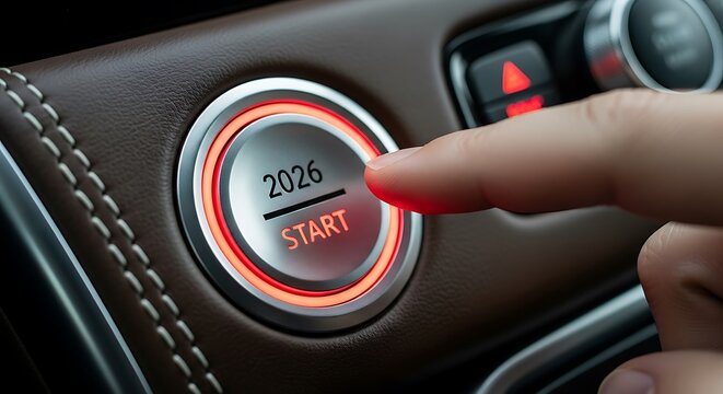 Starting new year 2026 with car engine button