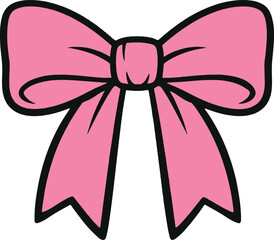 Pink Bow Ribbon Icon Set
