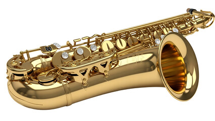 Obraz premium Gold Alto Saxophone on Black Background