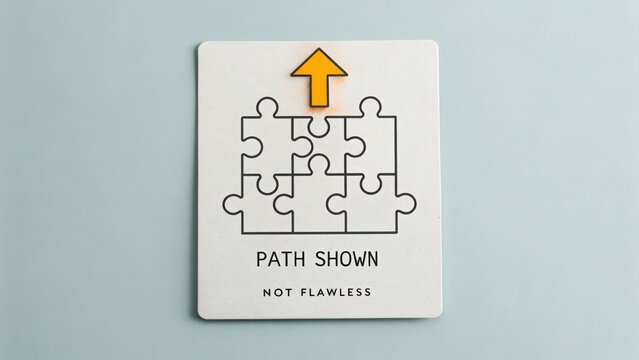 Abstract illustration of a puzzle showing a path to success
