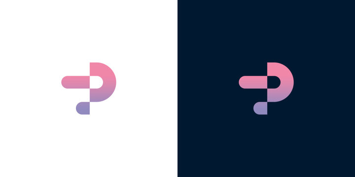 Modern abstract letter P concept logo featuring a vibrant gradient color shift, embodying forward-thinking design for digital and creative enterprises