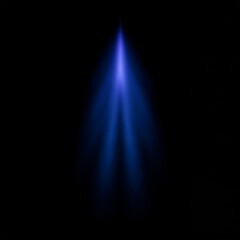 Abstract blue light streak on black background