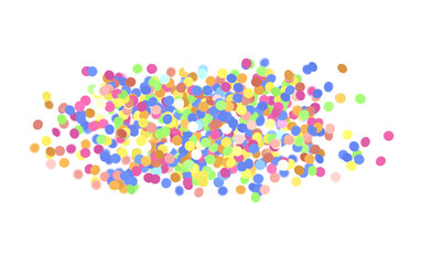 Festive confetti isolated on white background. Perfect for parties, celebrations, birthdays, weddings, events, backgroun