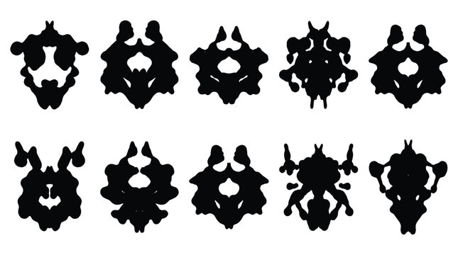 Rorschach test inkblots for psychological assessment and personality evaluation