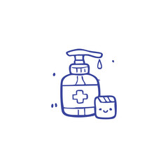 First Aid Hand Sanitizer Illustration