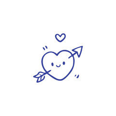 Heart with Arrow Illustration