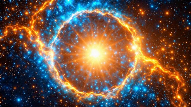 Cosmic Nebula with Central Star