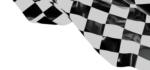 Dynamic image of a checkered flag waving in the wind. Perfect for race day, speed, competition, and victory concepts. Is