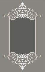 Beautiful scroll frame, writing board, vintage design.