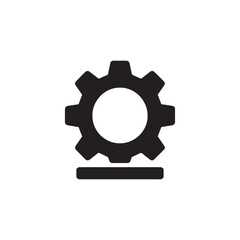 Gear icon silhouette vector design art illustration.