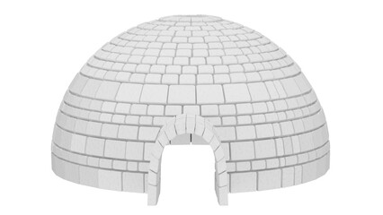 Igloo 3d model showing structure and entrance design © santiago
