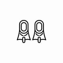 swimming diving flippers icon sign vector © Hicran