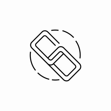 circular chain link icon sign vector