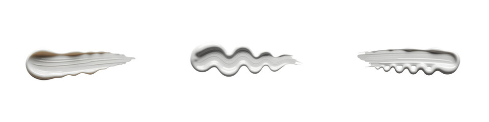 Collection for Three metal cookie cutters on transparent background