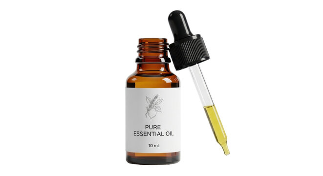 Essential oil bottle with dropper