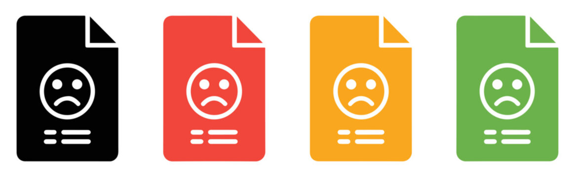 complaint issue concern icon set